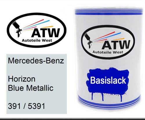 Mercedes-Benz, Horizon Blue Metallic, 391 / 5391: 500ml Lackdose, von ATW Autoteile West.